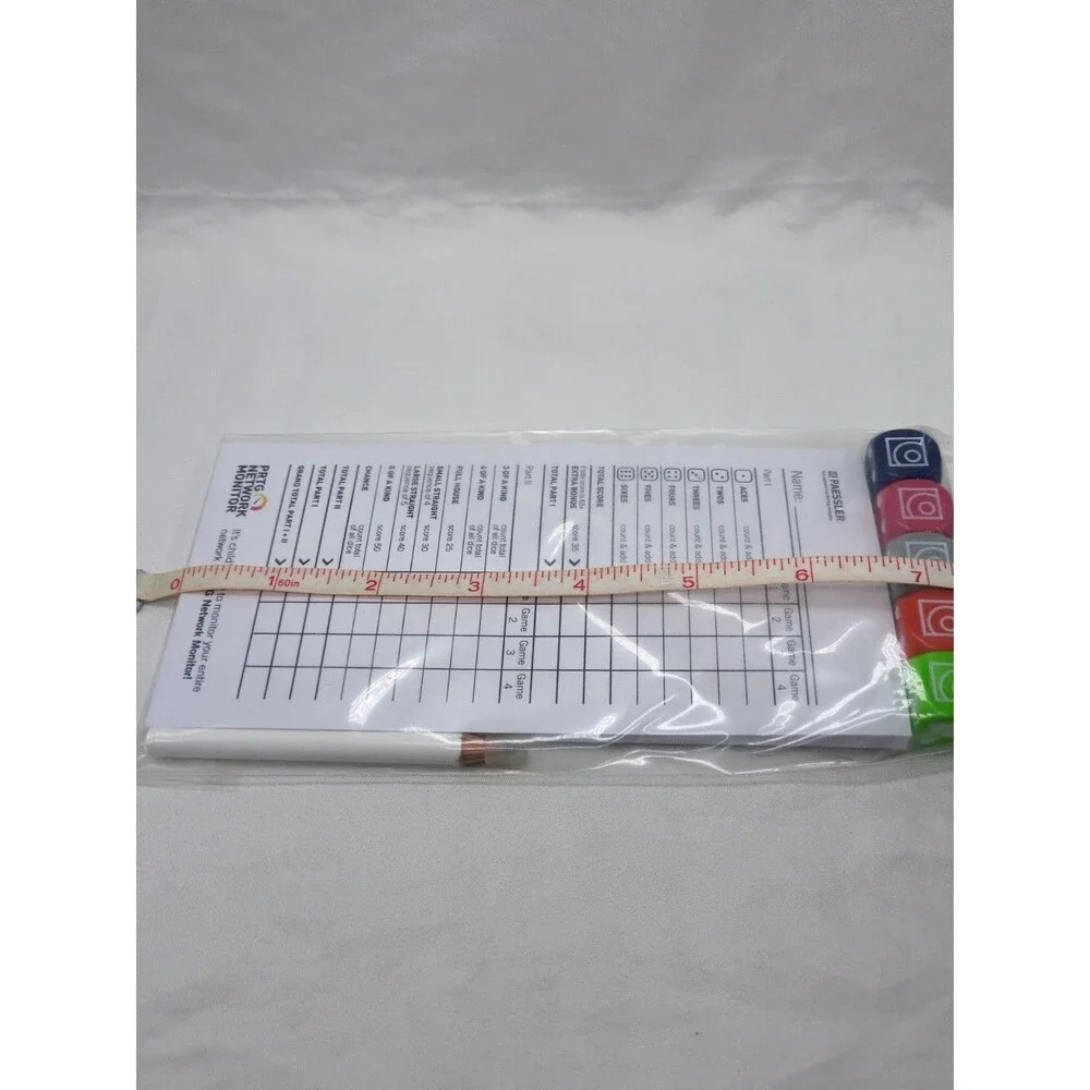 Paessler Network Monitoring Company Roll And Write Dice Game